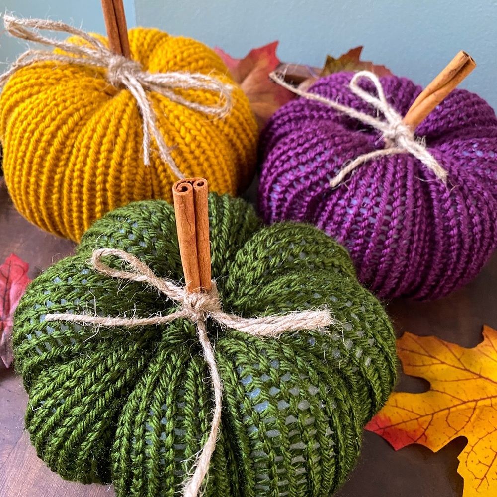 Pumpkin Set, handmade pumpkins, table decor